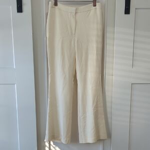 ANN TAYLOR Cream Wide Leg Trousers Size 8